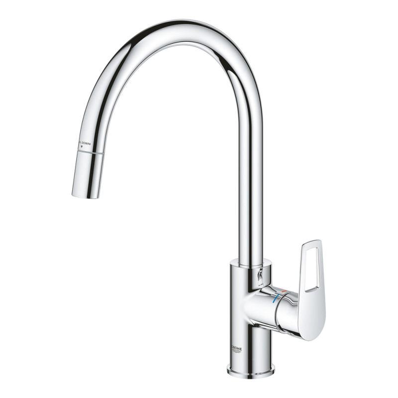 Mitigeur pour évier de cuisine avec bec en C StartLoop chrome GROHE Mitigeur pour évier de cuisine avec bec en C StartLoop chrome GROHE