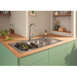 Mitigeur pour évier de cuisine avec bec en C StartLoop chrome GROHE Mitigeur pour évier de cuisine avec bec en C StartLoop chrome GROHE