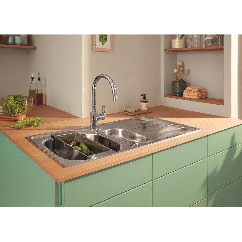 Mitigeur pour évier de cuisine avec bec en C StartLoop chrome GROHE Mitigeur pour évier de cuisine avec bec en C StartLoop chrome GROHE