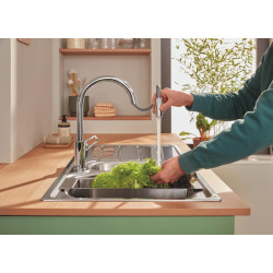 Mitigeur pour évier de cuisine avec bec en C StartLoop chrome GROHE Mitigeur pour évier de cuisine avec bec en C StartLoop chrome GROHE