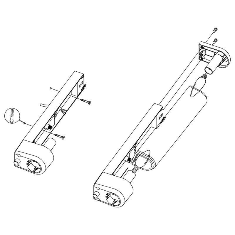 Applique pour salle de bain Bari avec prise E14 2 x 25 W EGLO