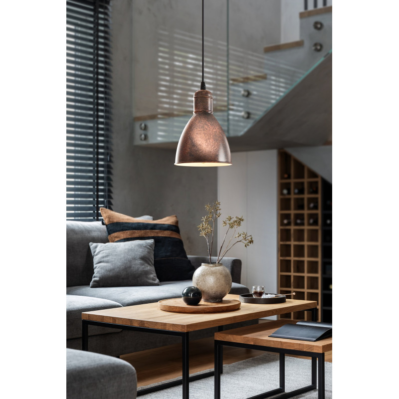 Suspension Priddy 1 cuivre E27 40 W EGLO