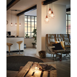 Suspension Tarbes cuivre E27 3 x 60 W EGLO