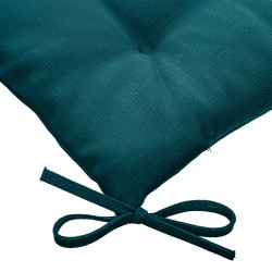 Galette de chaise matelassée Korai bleu canard 40 x 40 cm