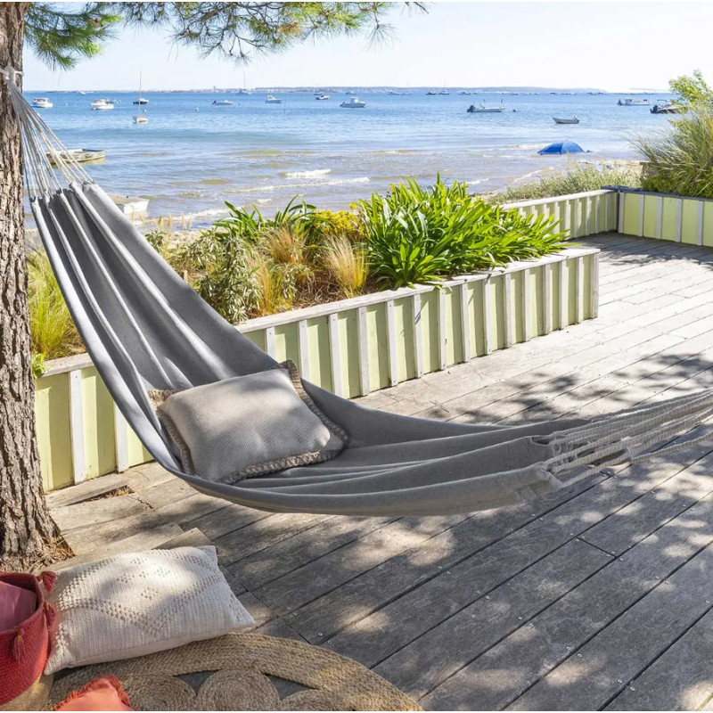 Hamac Yaqui perle 200x80cm – Détente Assurée Hamac Yaqui perle 200x80cm – Détente Assurée
