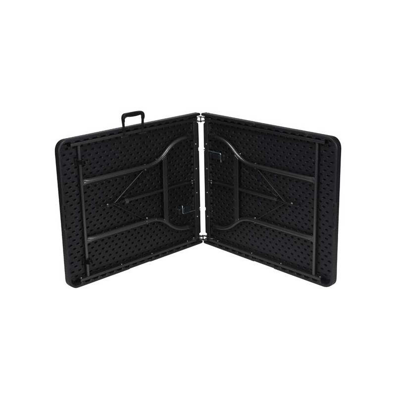 Table pliante rotin noire 180x75 cm – Idéale réception | PEREL