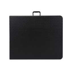 Table pliante rotin noire 180x75 cm – Idéale réception | PEREL