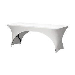 Housse Table Rectangulaire Blanche 180cm – Protection | PEREL