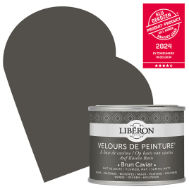 Peinture pour murs Velours de Peinture brun caviar mat 0,125 L LIBERON