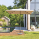 Parasol droit inclinable Soya taupe 250 x 250 cm