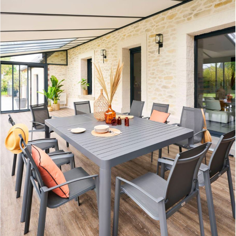 Table de jardin extensible Paradize 142-202cm | HESPERIDE Table de jardin extensible Paradize 142-202cm | HESPERIDE