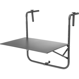 Table de balcon gris foncé 60 x 40 cm
