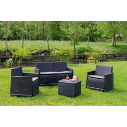 Salon de jardin Come anthracite - Confort & Style | IPAEPROGARDEN