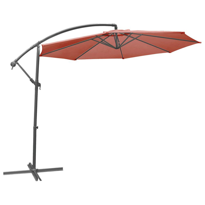 Parasol déporté Alto III brique Ø 300 cm – Ombre et Style

