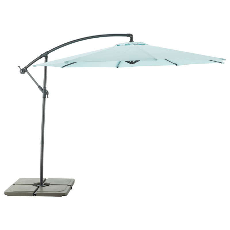 Parasol déporté Alto III bleu island Ø 300 cm