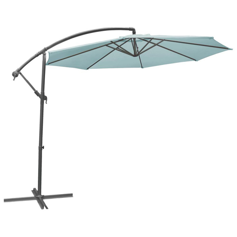 Parasol déporté Alto III bleu island Ø 300 cm – Ombre & Style

