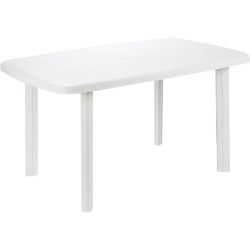 Table de jardin Faro blanche 137 x 85 cm