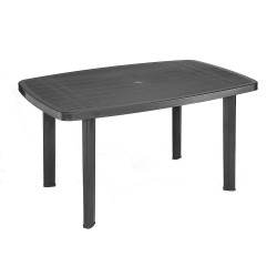 Table de jardin Faro anthracite 137x85 cm – Élégante et durable