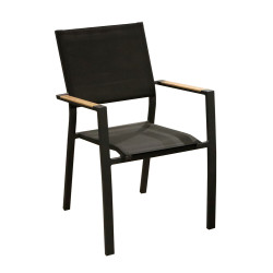 Fauteuil de jardin Games graphite et noir – Confort extérieur