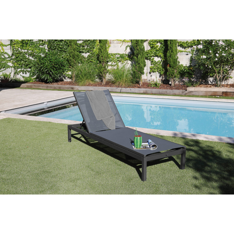 Lit de soleil Théma graphite et gris – Détente assurée
 Lit de soleil Théma graphite et gris – Détente assurée