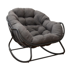 Fauteuil à bascule Royal II gris - Lit de soleil, chaise longue