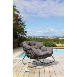 Fauteuil à bascule Royal II gris - Lit de soleil, chaise longue Fauteuil à bascule Royal II gris - Lit de soleil, chaise longue