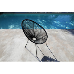Fauteuil de jardin Rio noir – Confort extérieur |
 Fauteuil de jardin Rio noir – Confort extérieur |