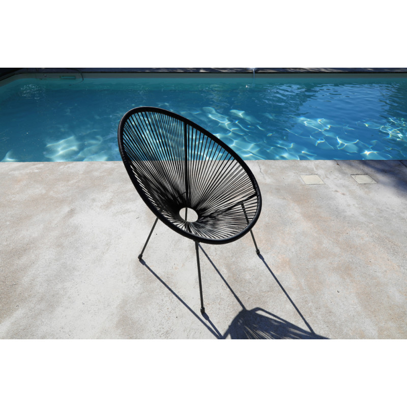 Fauteuil de jardin Rio noir – Confort extérieur |
 Fauteuil de jardin Rio noir – Confort extérieur |