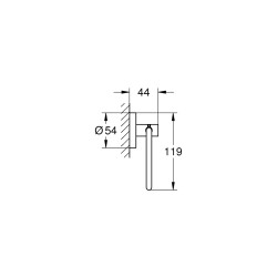 Porte-rouleau papier toilette Start noir mat GROHE Porte-rouleau papier toilette Start noir mat GROHE