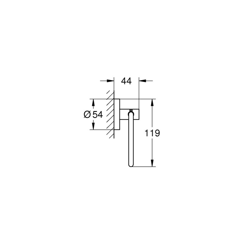 Porte-rouleau papier toilette Start noir mat GROHE Porte-rouleau papier toilette Start noir mat GROHE