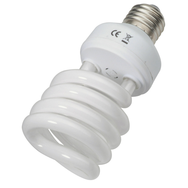 Ampoule Eco spirale E27 blanc chaud 20 W PROLIGHT