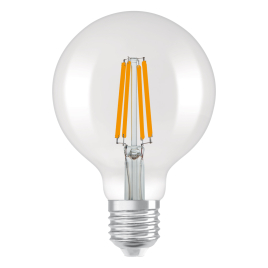Ampoule LED à filament Ø 9,5 cm E27 blanc chaud 3,8 W OSRAM