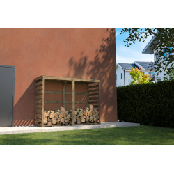 Abri bûches Colombus bois avec plancher 238x82x174cm | FOREST STYLE Abri bûches Colombus bois avec plancher 238x82x174cm | FOREST STYLE
