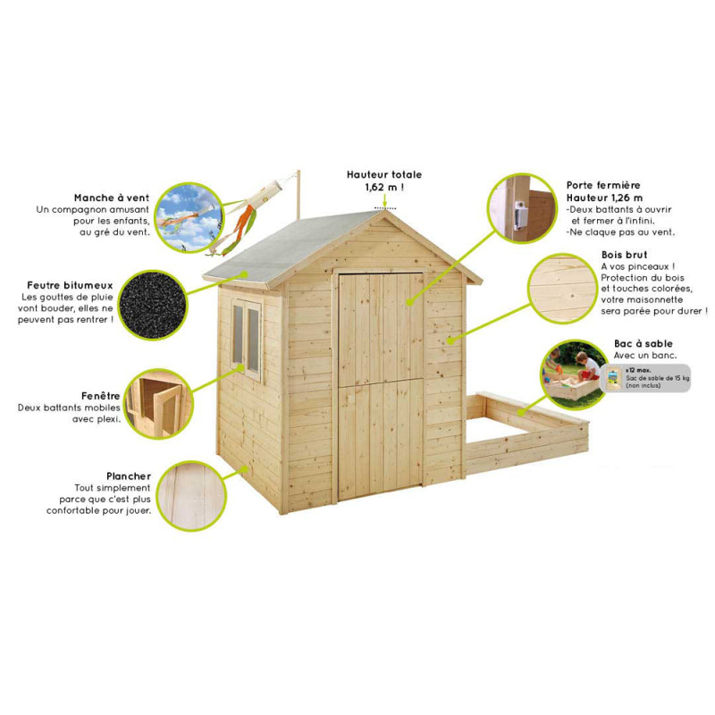 Cabane enfant Elisabeth SOULET - Maisonnette 2,64m | SOULET