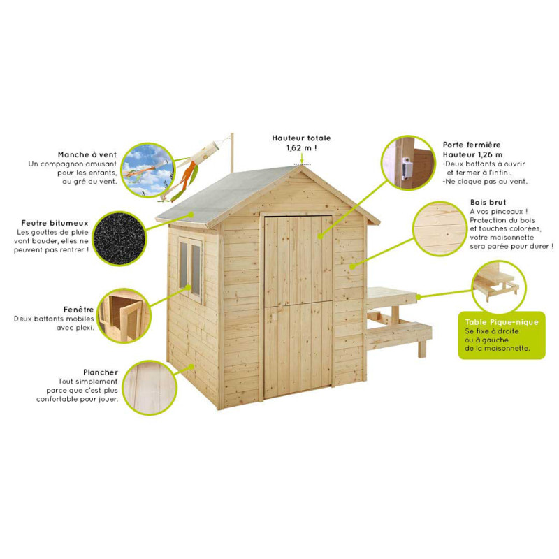 Cabane enfant Tiana SOULET - Maisonnette de jardin | SOULET