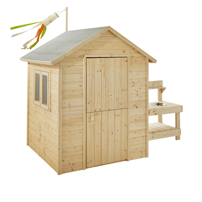 Cabane pour enfant Jasmine 2,21 x 1,27 x 1,62 m SOULET