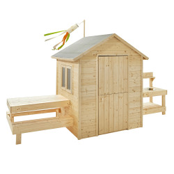 Cabane enfant Blanche SOULET 3m - Maisonnette jeux extérieur | SOULET