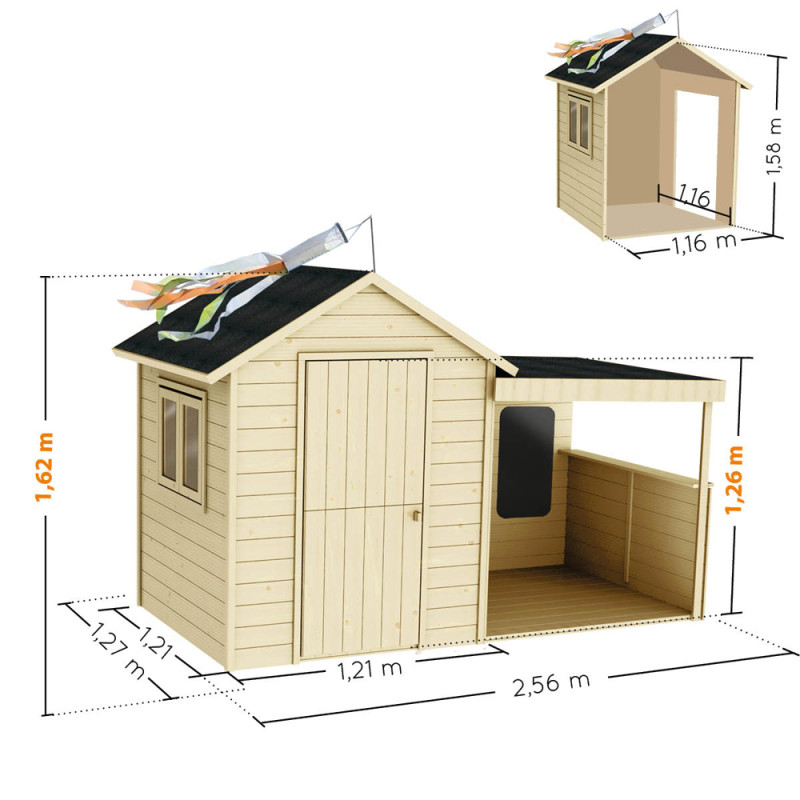Cabane enfant Sarah SOULET 2,56m - Maisonnette de jardin | SOULET