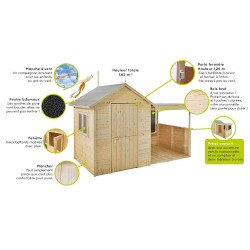 Cabane enfant Sarah SOULET 2,56m - Maisonnette de jardin | SOULET