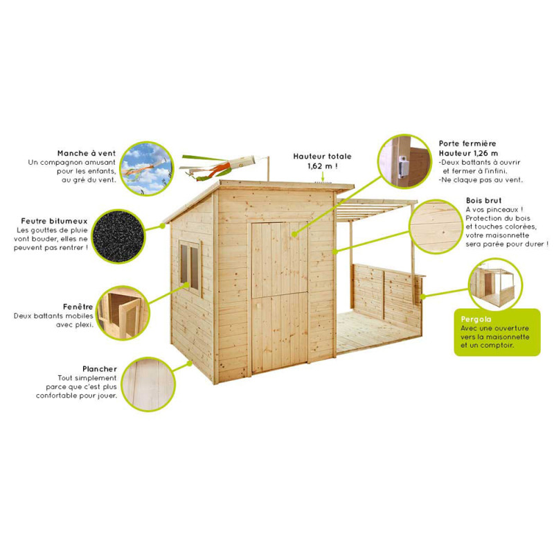 Cabane enfant Santa Barbara SOULET - Maisonnette de jardin | SOULET
