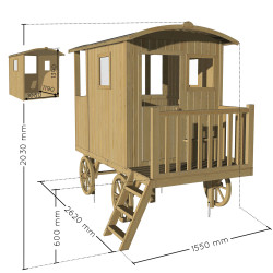 Roulotte Carry SOULET pour enfant - Maisonnette d'enfants | SOULET