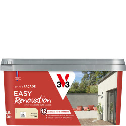 Peinture pour façade Easy Rénovation ton pierre mat 2,5 L V33 Peinture pour façade Easy Rénovation ton pierre mat 2,5 L V33