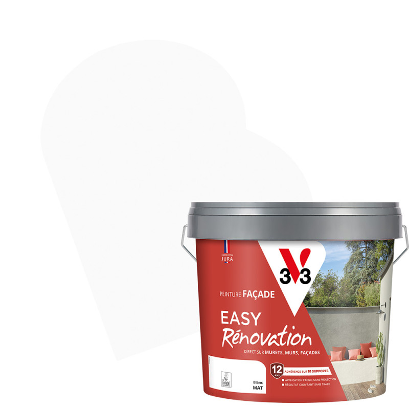 Peinture pour façade Easy Rénovation blanc mat 10 L V33