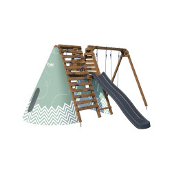 Portique en bois Apollon : Tour de jeux & balançoire | SOULET