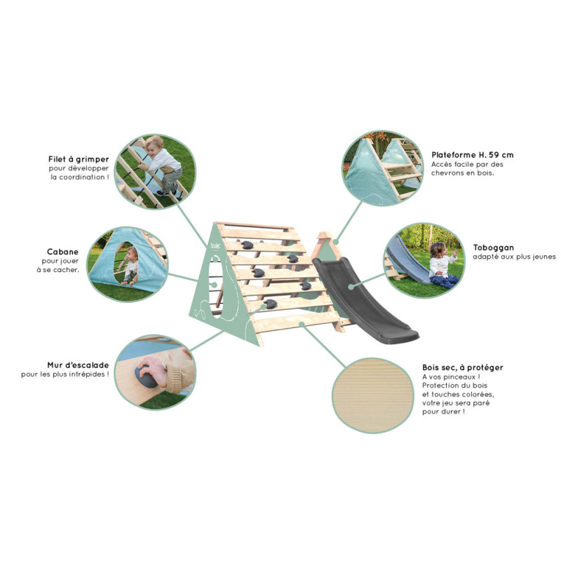 Portique en bois Hercule - Jeux d'extérieur pour enfants | SOULET