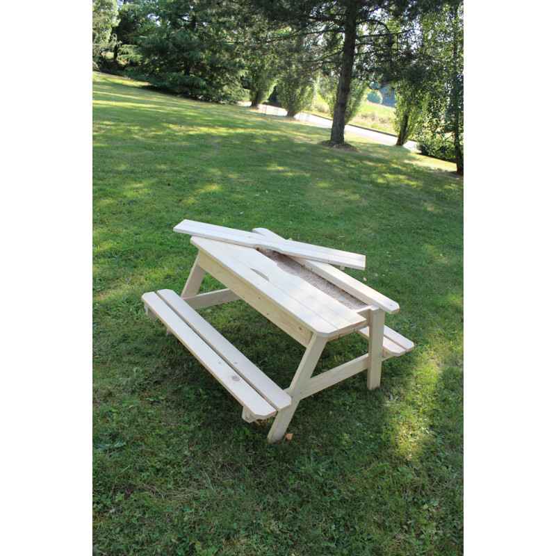 Table pique-nique enfant avec bac à sable – Jeux extérieurs
 Table pique-nique enfant avec bac à sable – Jeux extérieurs
