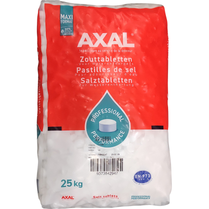 Pastilles de sel pour adoucisseur d'eau 25 kg AXAL