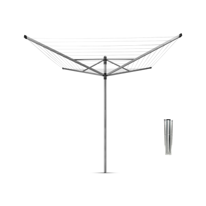 Séchoir parapluie Liftomatic gris métallique 50 m BRABANTIA