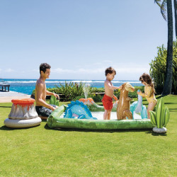 Aire de jeux gonflable Jurassic Adventure 201 x 201 cm INTEX