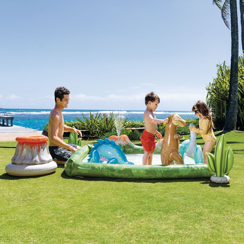 Aire de jeux gonflable Jurassic Adventure 201 x 201 cm INTEX